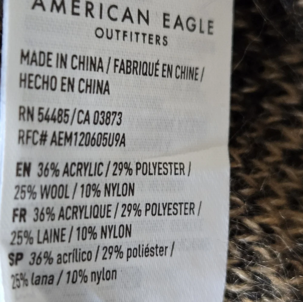 American Eagle Outfitters Zebra Pattern Sweater - Black and Brown